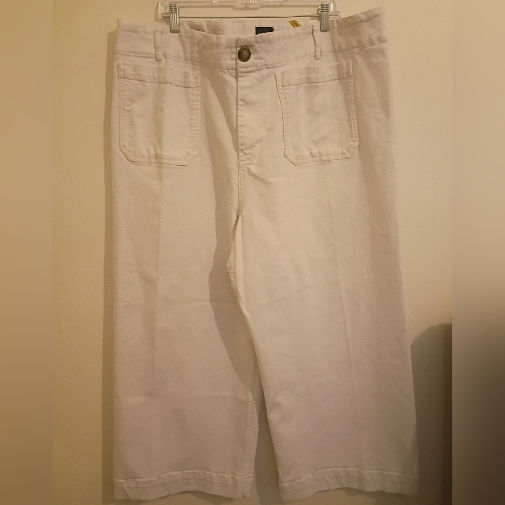 Maeve By Anthropologie The Colette Women's‎ White Cropped Jeans Sz 24